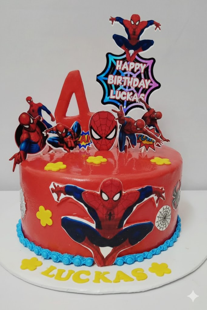 Spider man cake meru